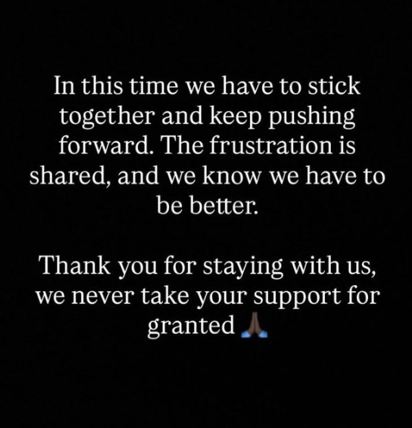 热刺3连败！中场萨尔发文致歉：咱们一样感到不振，感谢球迷撑抓